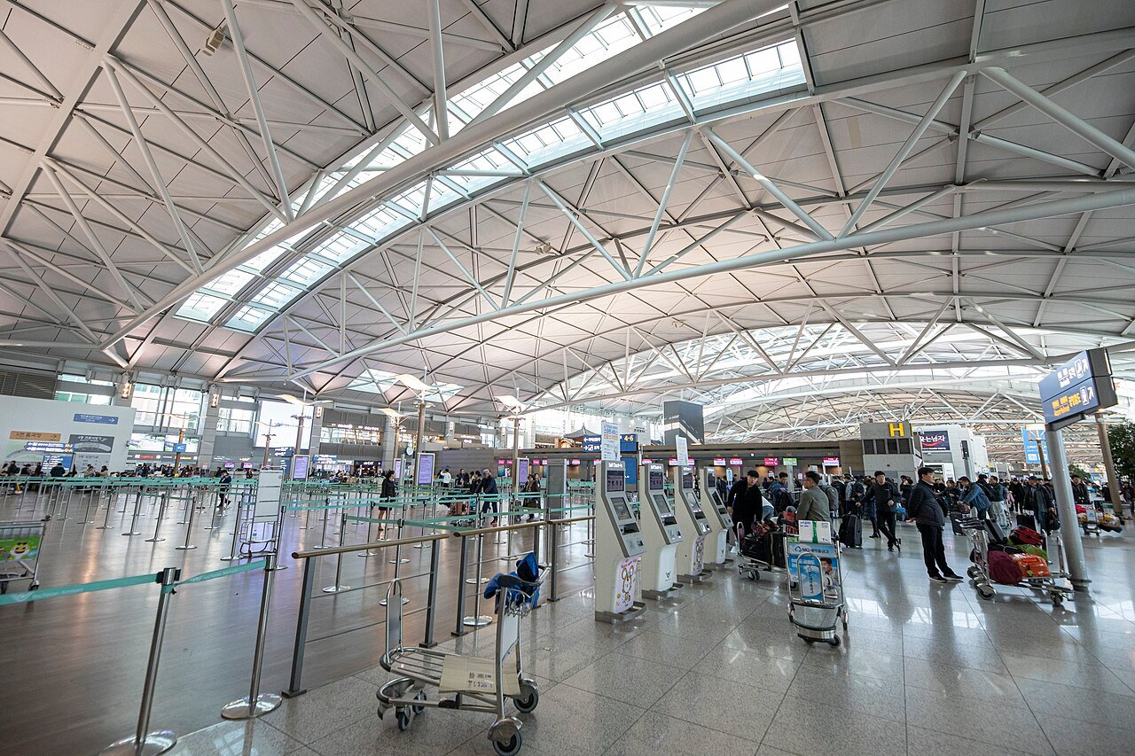 The departure hall of Incheon Terminal 1