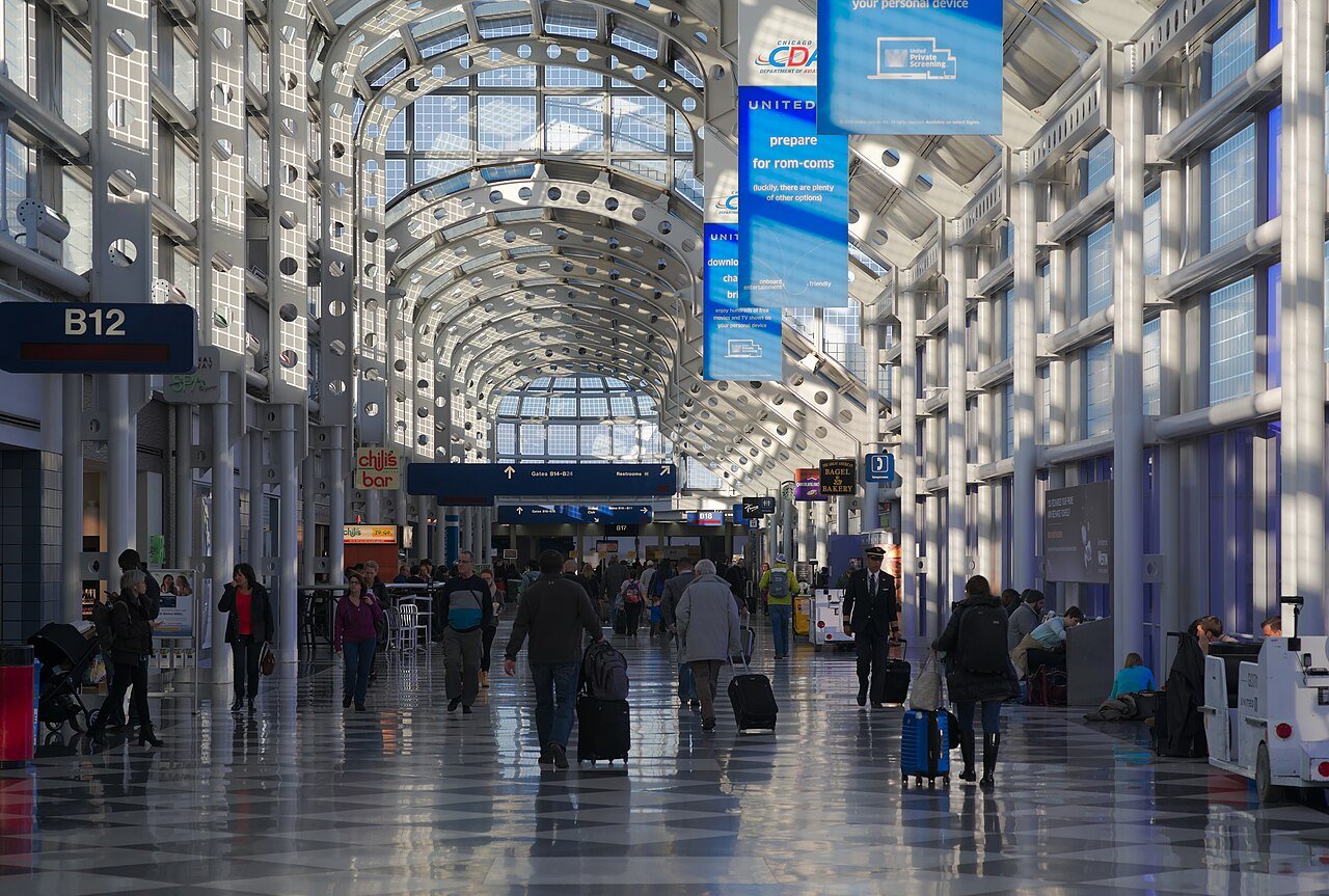 Concourse B in Terminal 1, the United Airlines hub